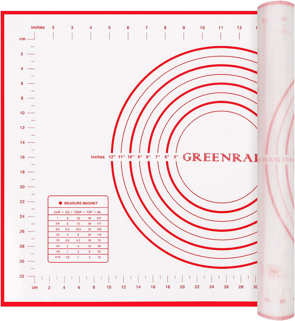 Large Silicone Non Stick Baking Mat with Measurement, Red L43698