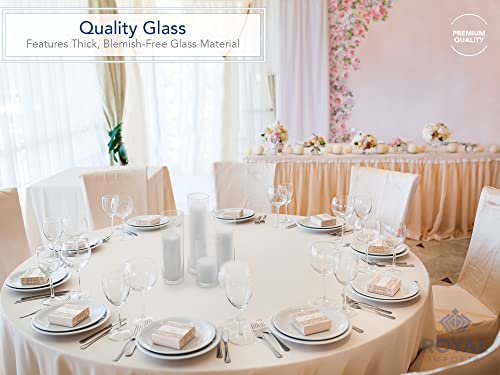 SET of 4 Glass Cylinder Vases K352