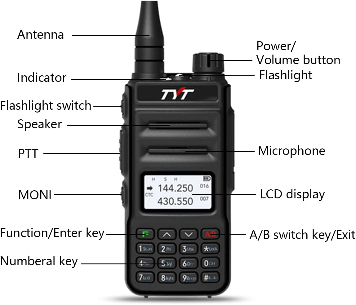 Dual Band VHF UHF Handheld Two Way Radio D113