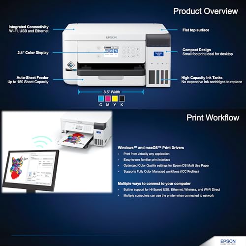 Dye-Sublimation Printer with Ink, User Guide, AC Power Cable L478253
