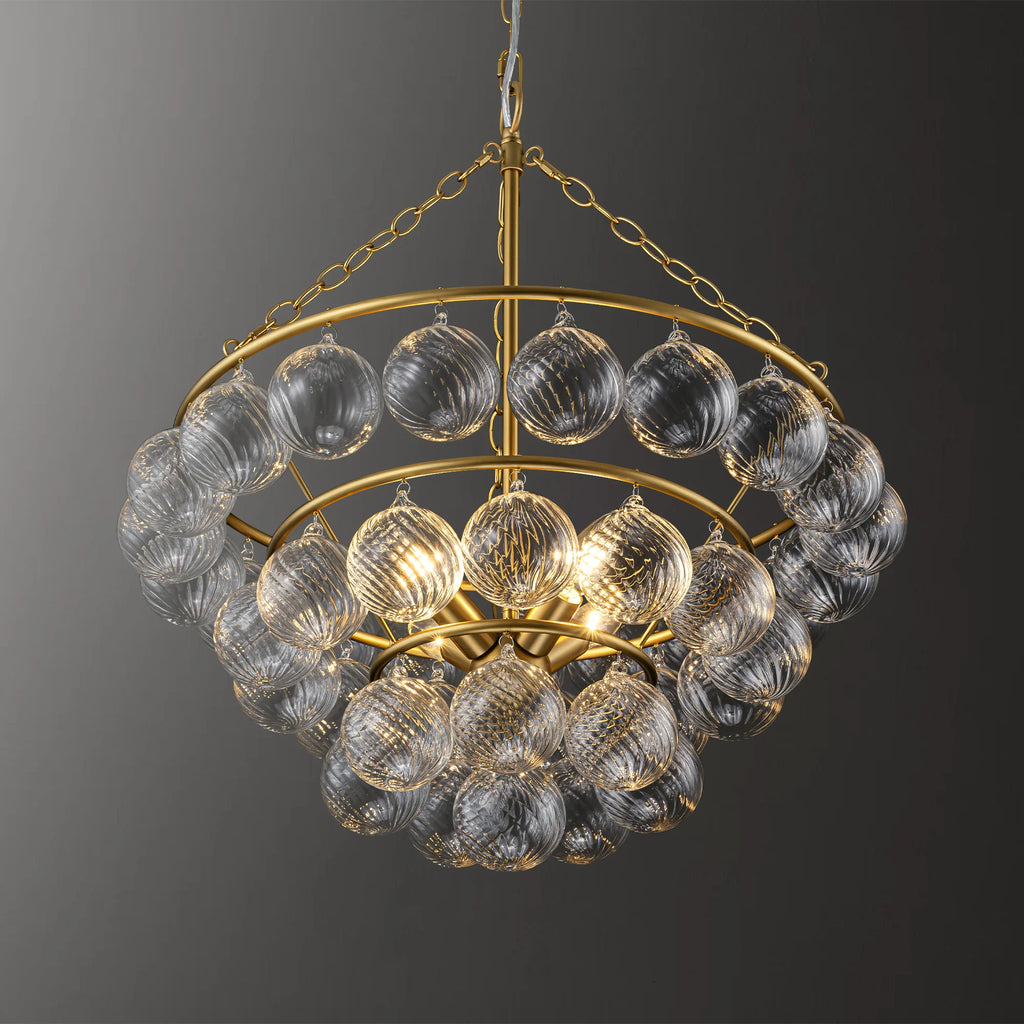4-Light Dimmable Glass Chandelier W4084