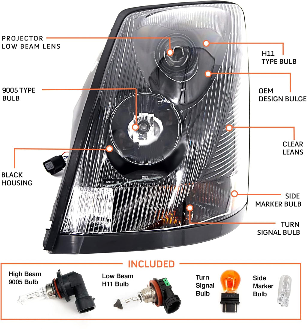 Headlight Pair with Cabin Air Filters for Volvo VN/VNL U4097