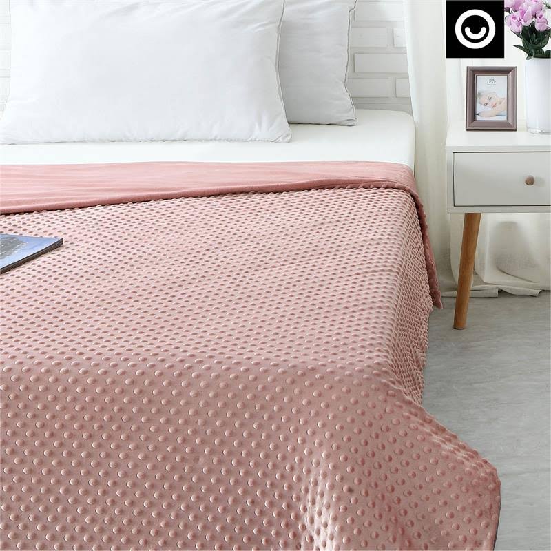 72 x 80 in. Blush Weighted Blanket - 25 lbs J3098