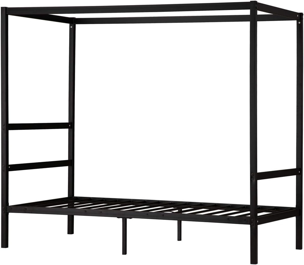 Black Twin Size Canopy Bed Frame T494