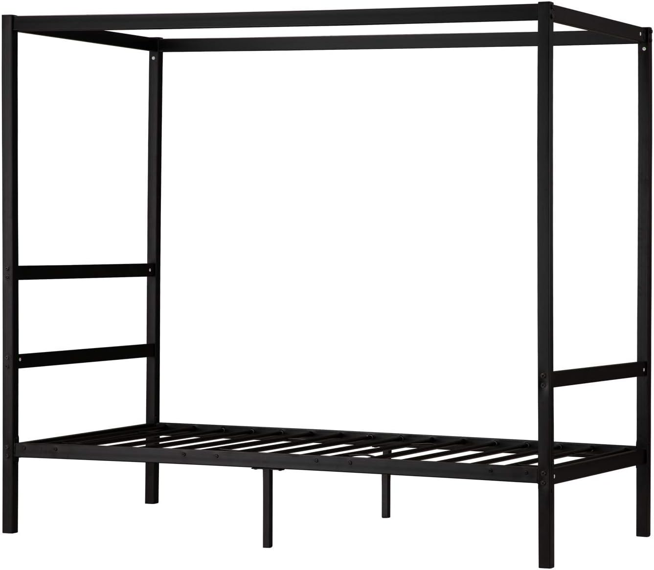 Black Twin Size Canopy Bed Frame T494