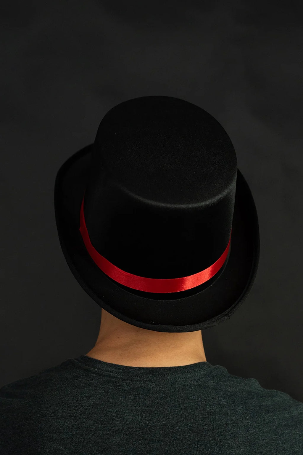 Black Top Hat with Red Band Costume Z593
