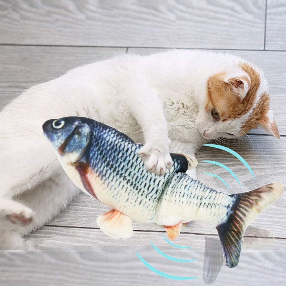 Electric Flipping Fish Cat Toy U54345
