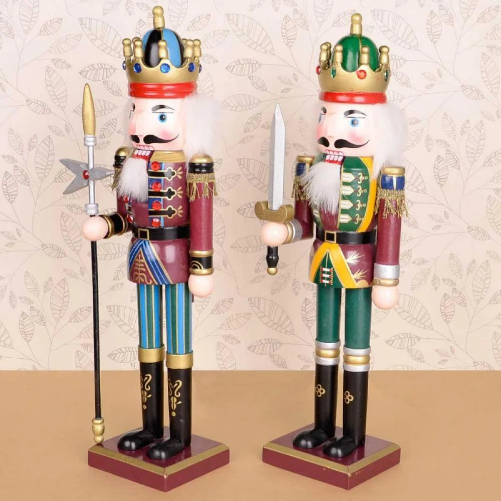 12/14/15inch Wooden Nutcracker Soldier Christmas Decoration Q1692