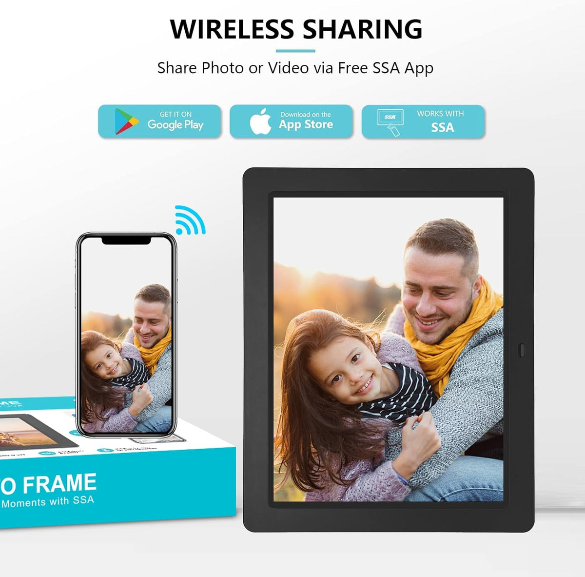 15 inch FHD IPS Touch Screen WiFi Digital Photo Frame with 16GB Storage Q588305