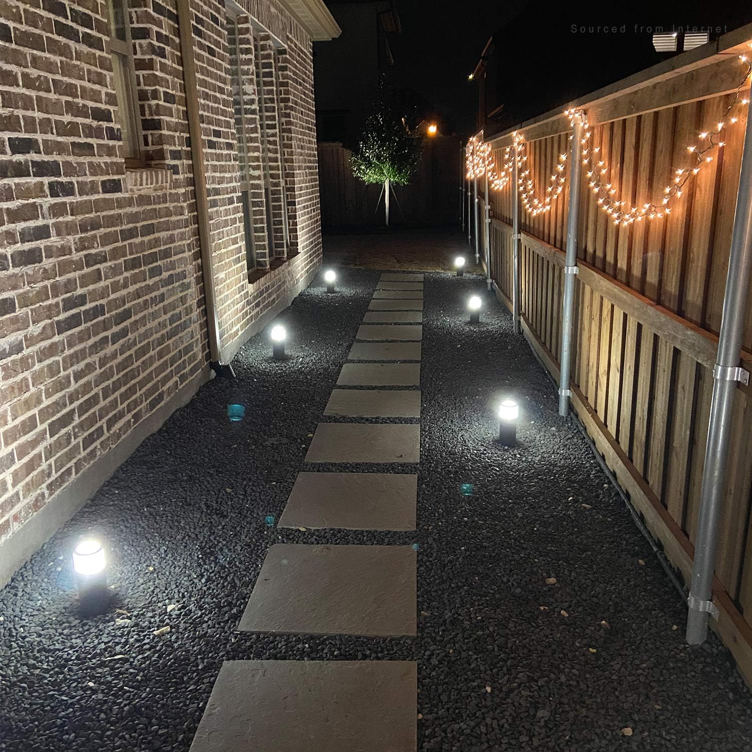 8-Pack Low Voltage LED Landscape Pathway Lights, Die-cast Aluminum, 4000K Cool White E9381