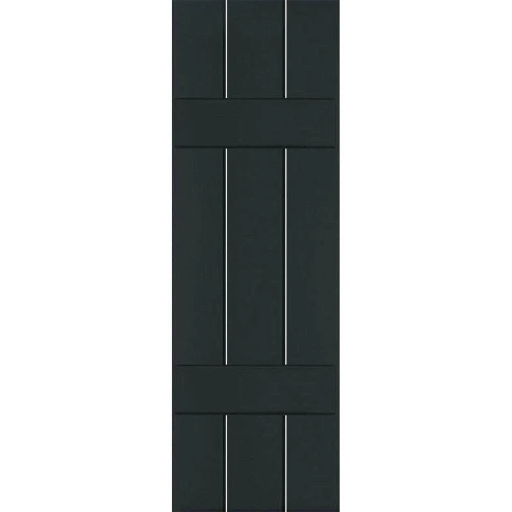 Dark Green Real Wood Pine Board and Batten Shutters Pair V6320