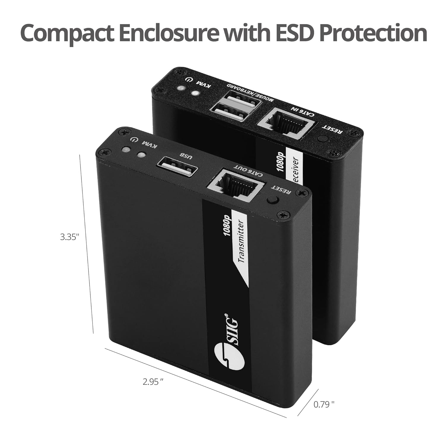 HDMI KVM Extender over CAT6/6e/7 Cable, 1080p 60Hz, Transmitter & Receiver C324584