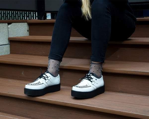 White Leather Creeper Shoes G326871