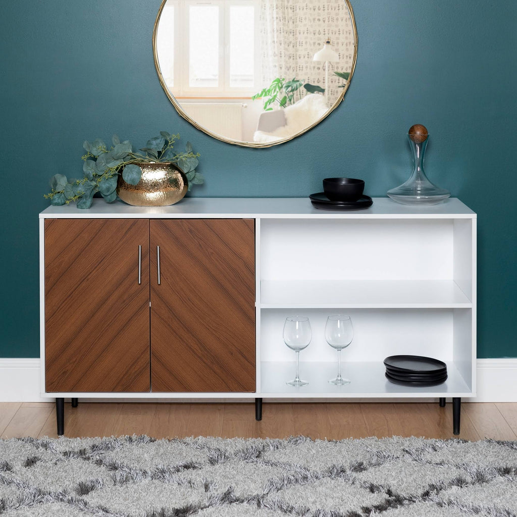 58-Inch TV Console (Black / Acorn Bookmatch) L178176