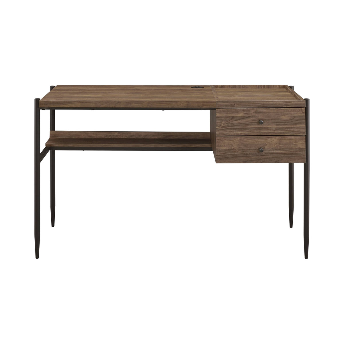 Aged Walnut 3-Shelf Bookcase U872
