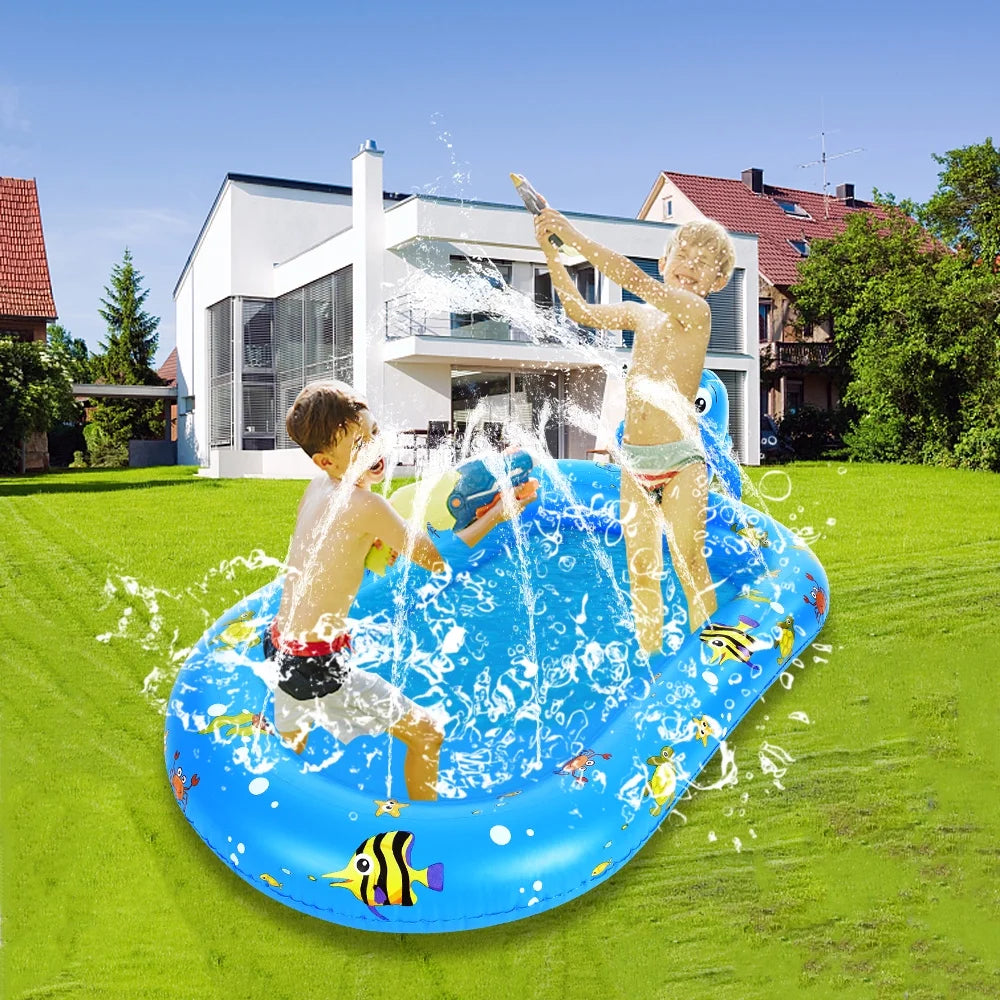 Inflatable Sprinkler Pool 170 * 101cm / 67 * 40in Kiddie Pool R3180