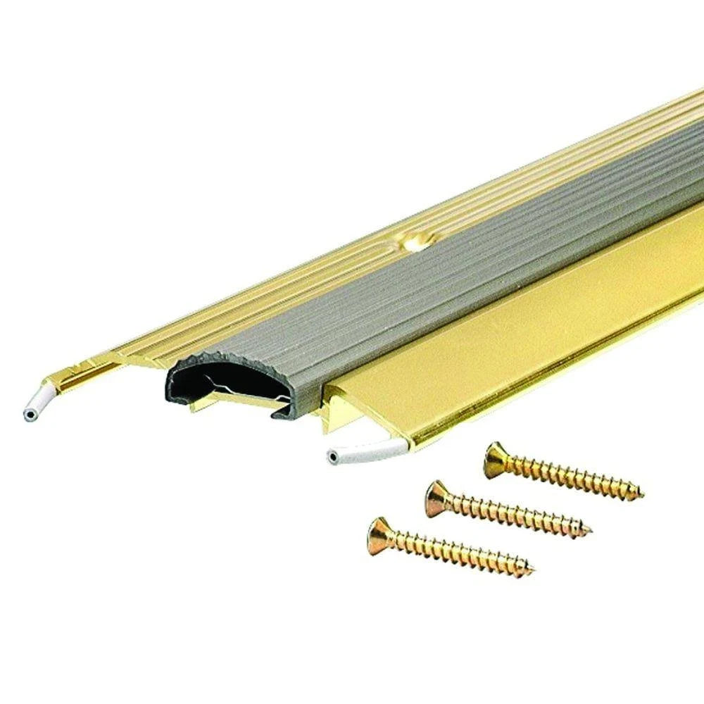 Brite Gold Aluminum Threshold with Vinyl Seal N36752