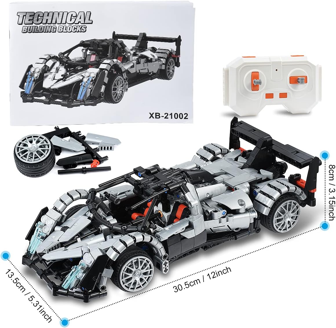 990PCS RC Car Model Kit Building Blocks Toys Remote Control Racing Car N8586