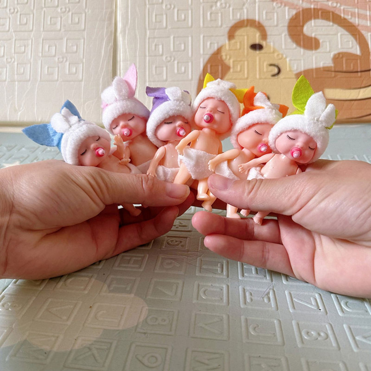 1Pc Simulated Mini Rabbit Dolls Dollhouse Accessories J778379