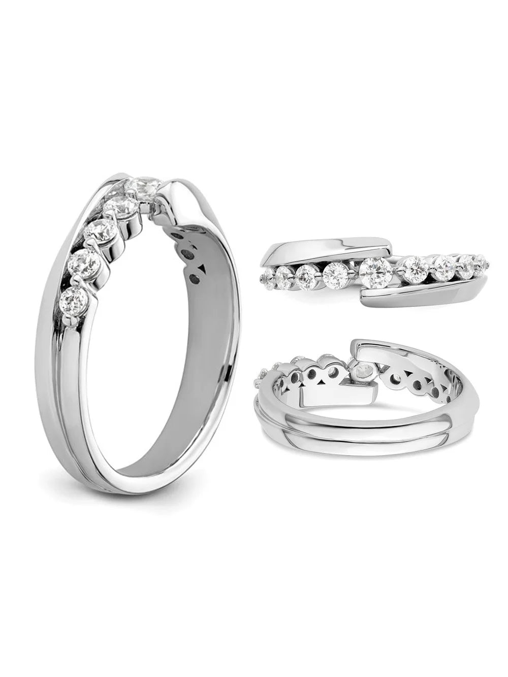 14K White Gold Lab-Grown Diamond Anniversary Band Ring M665132