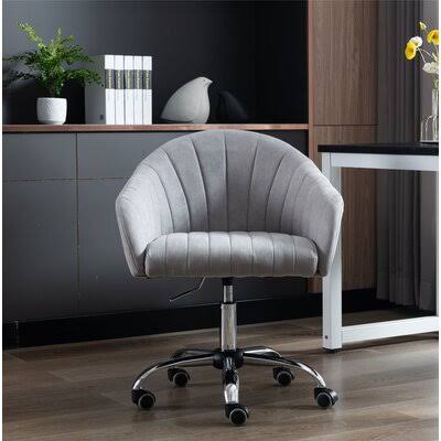 Light Gray Linen Task Chair C19441