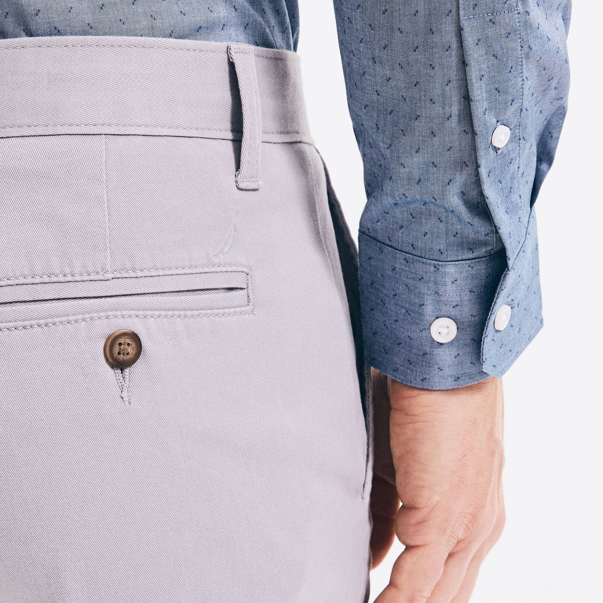 Grey Alloy Flat Front Deck Pant Z7728