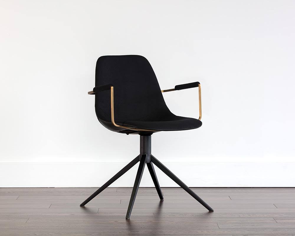 Swivel Dining Armchair Black O8817