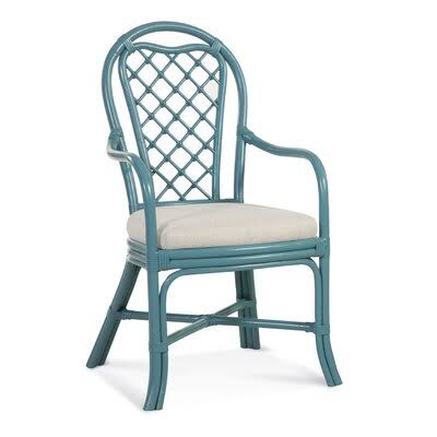 Green and Blue Stripe Arm Chair (Set of 2) Q545