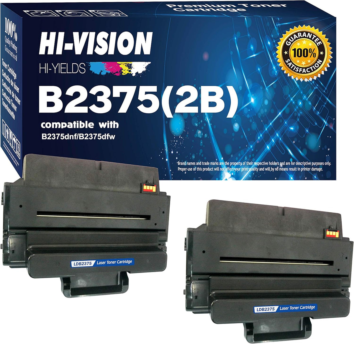 Black 10,000 Page Toner Cartridge (2 Pack) A45883