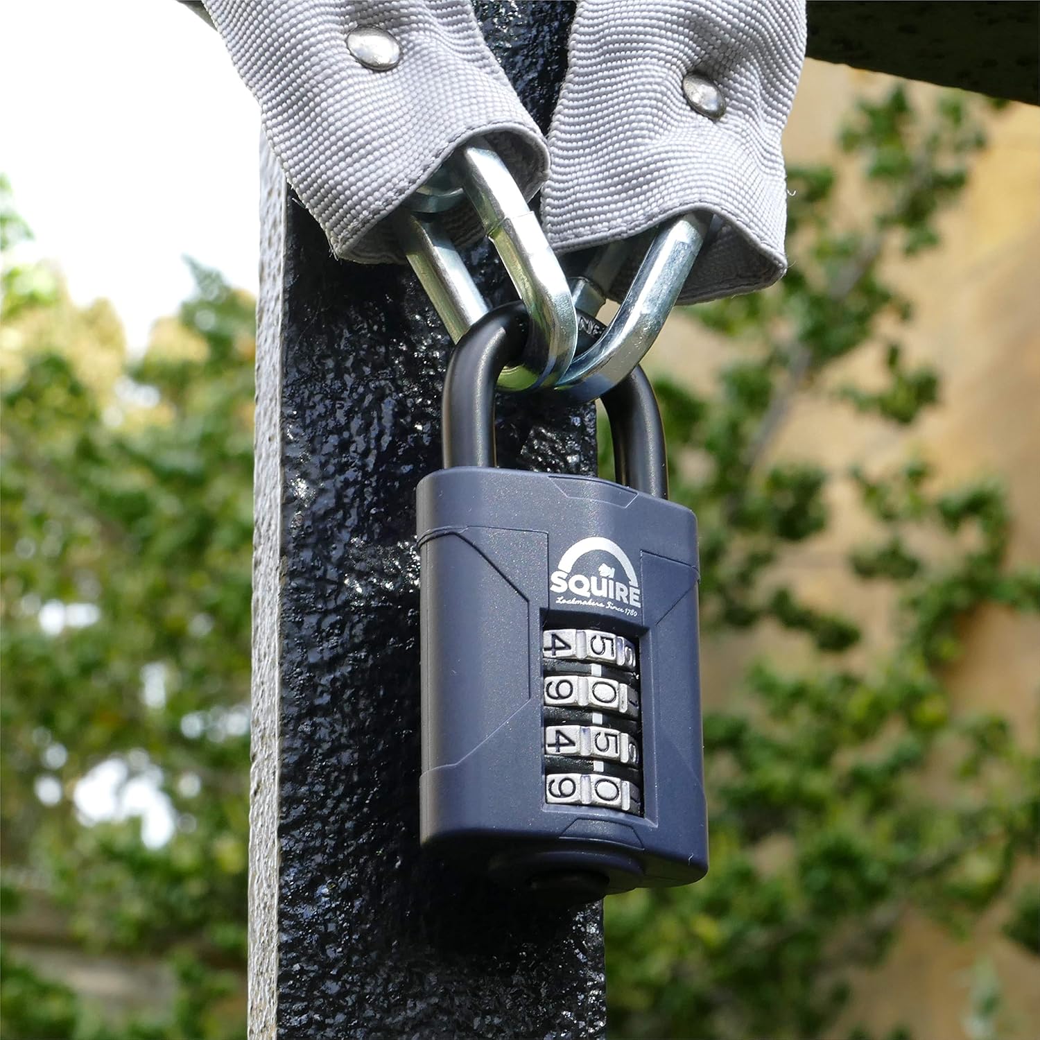 Blue 50 mm Alloy Steel 4 Wheel Combination Padlock, Pack of 2 U598