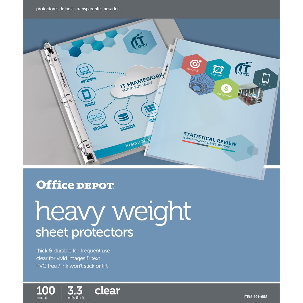 Heavyweight Sheet Protectors, Clear, Pack Of 100 Z78806