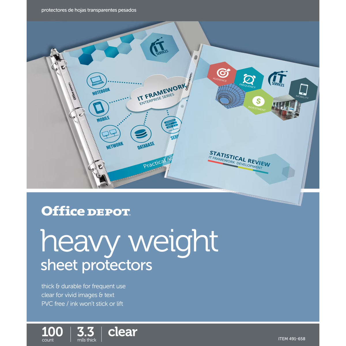 Heavyweight Sheet Protectors, Clear, Pack Of 100 Z78806