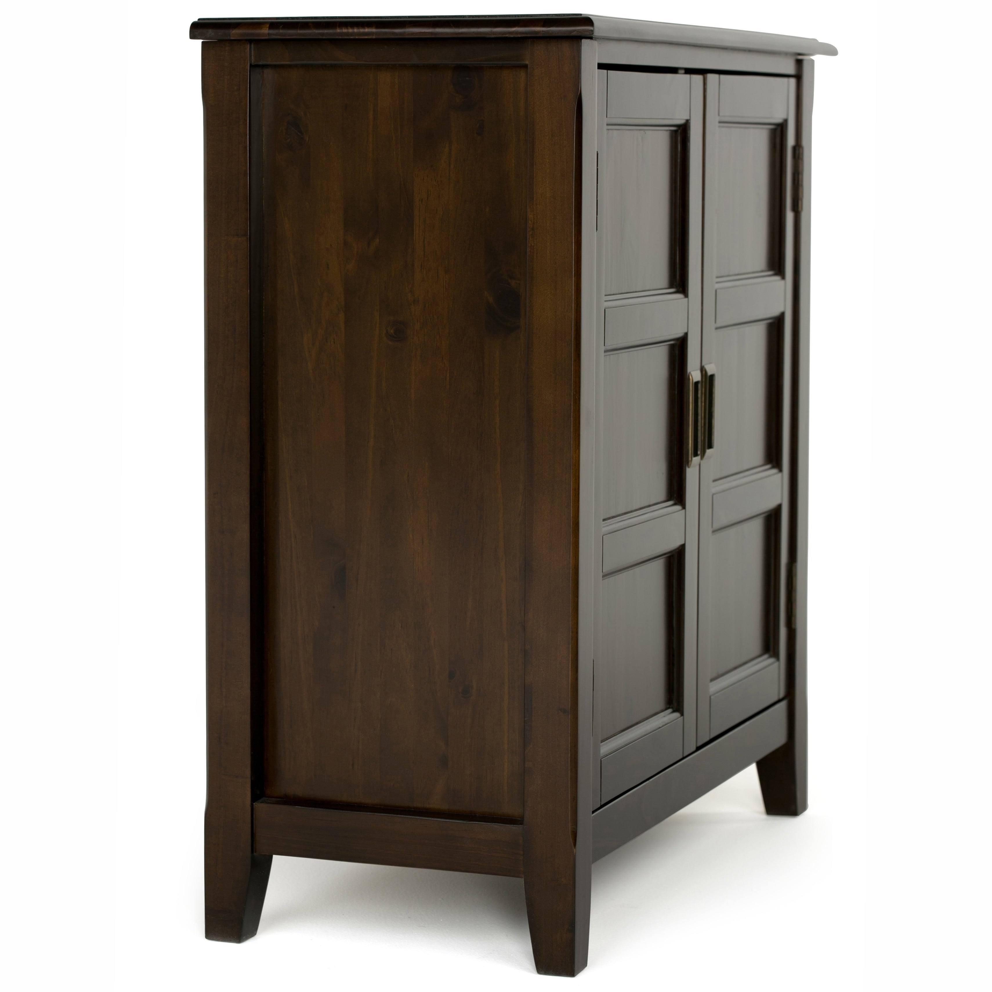Solid Wood Low Storage Cabinet in Espresso Brown N6609
