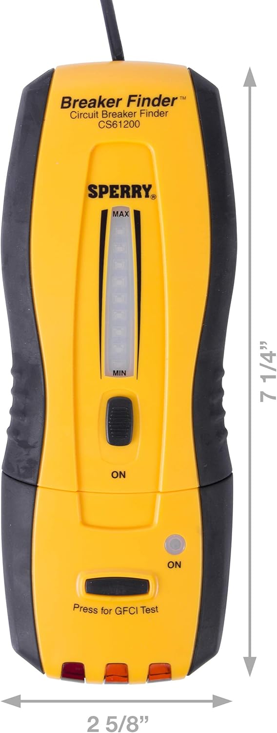 Circuit Breaker Finder and GFCI Tester, Yellow, Pack of 2 G2549