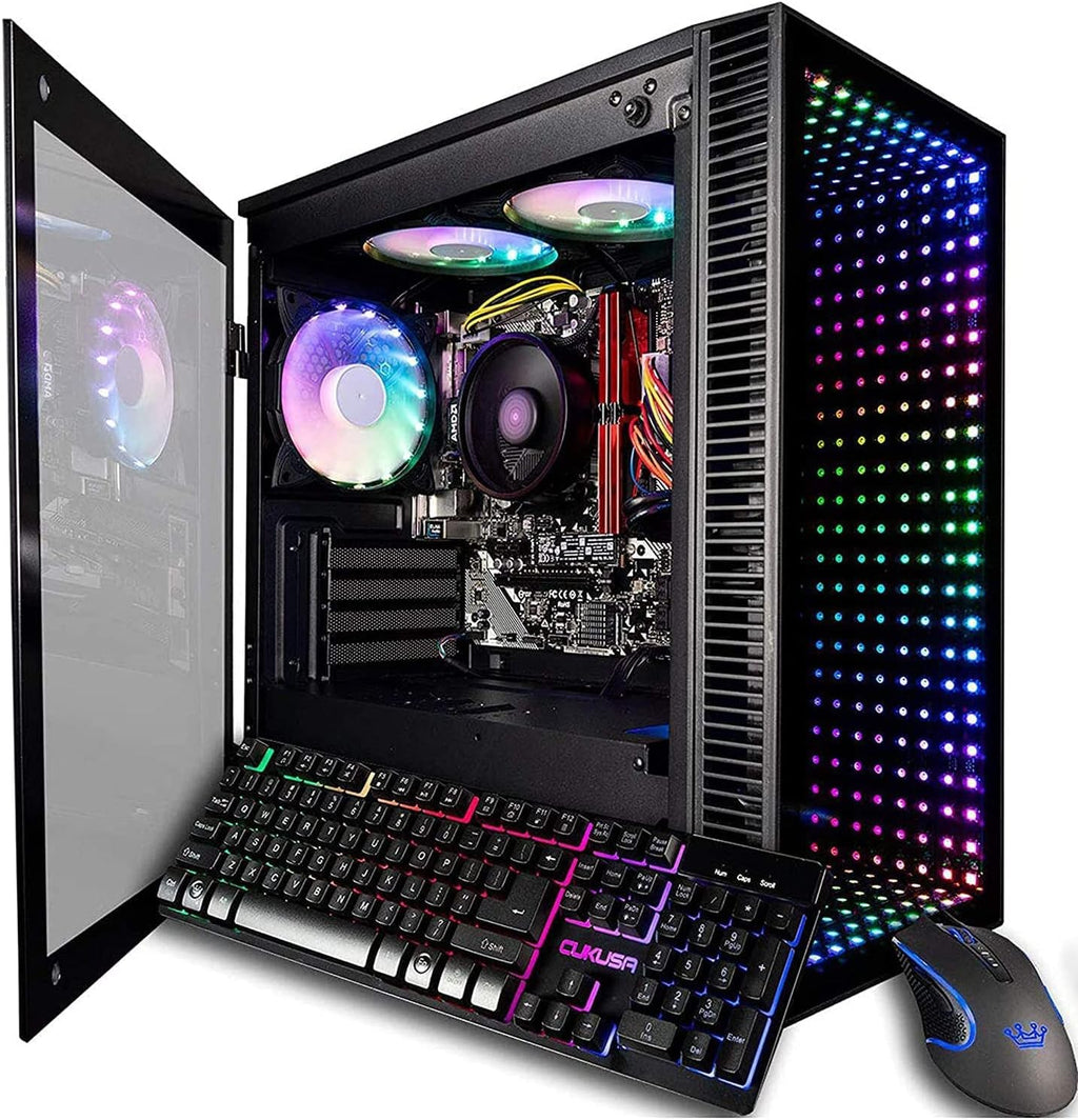 Micro Gaming PC with AMD Ryzen 5 PRO 4650G, 16GB RAM, 512GB NVMe SSD + 1TB HDD, 500W PSU, AC WiFi O858113