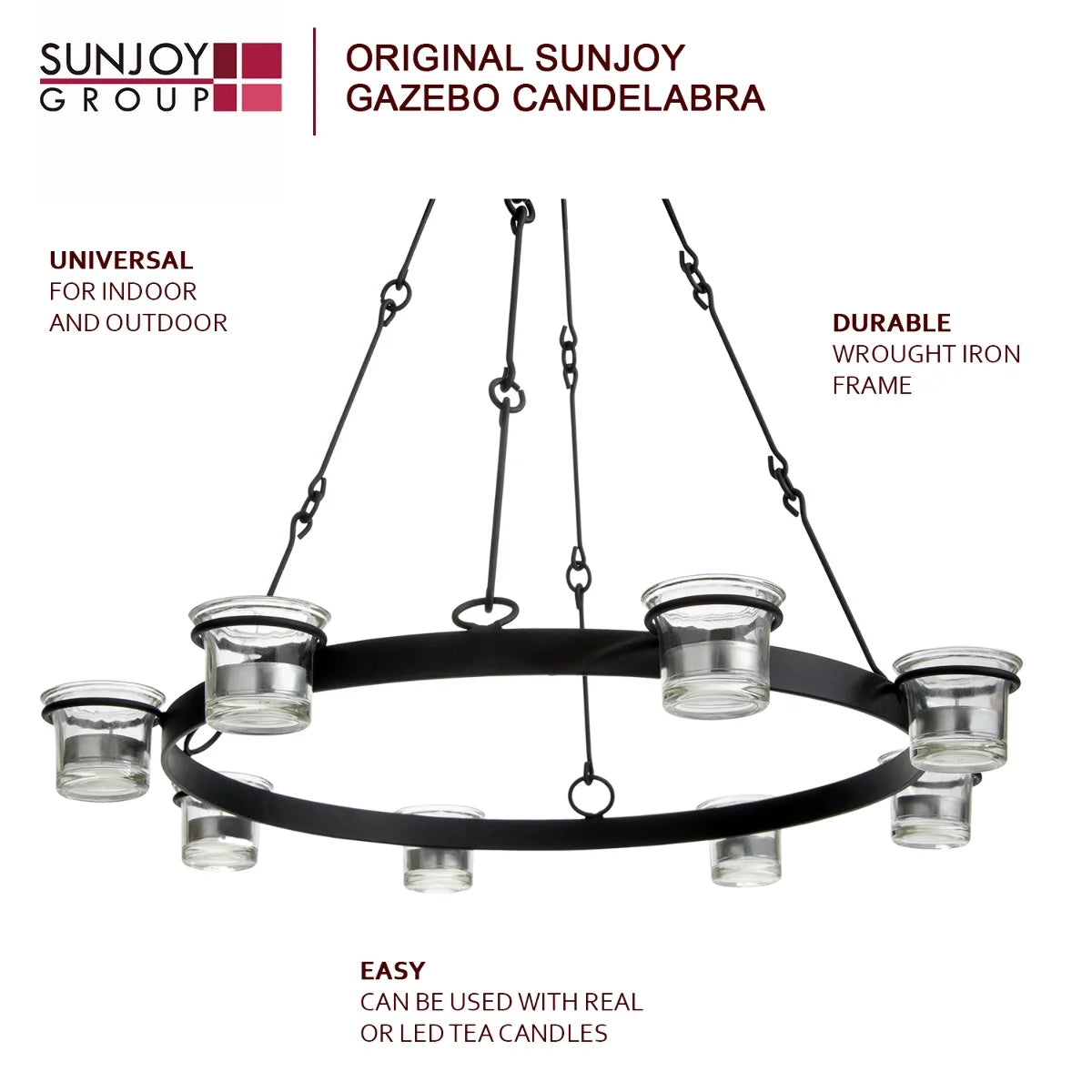 Fully Assembled 6-candle Hanging Chandelier P4407