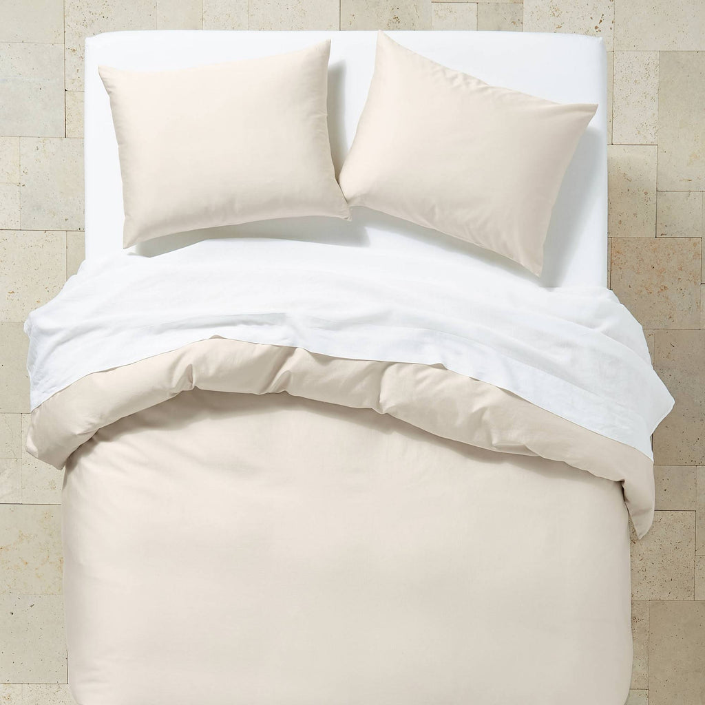 Natural Washed Sateen Duvet & Sham Set Y54006
