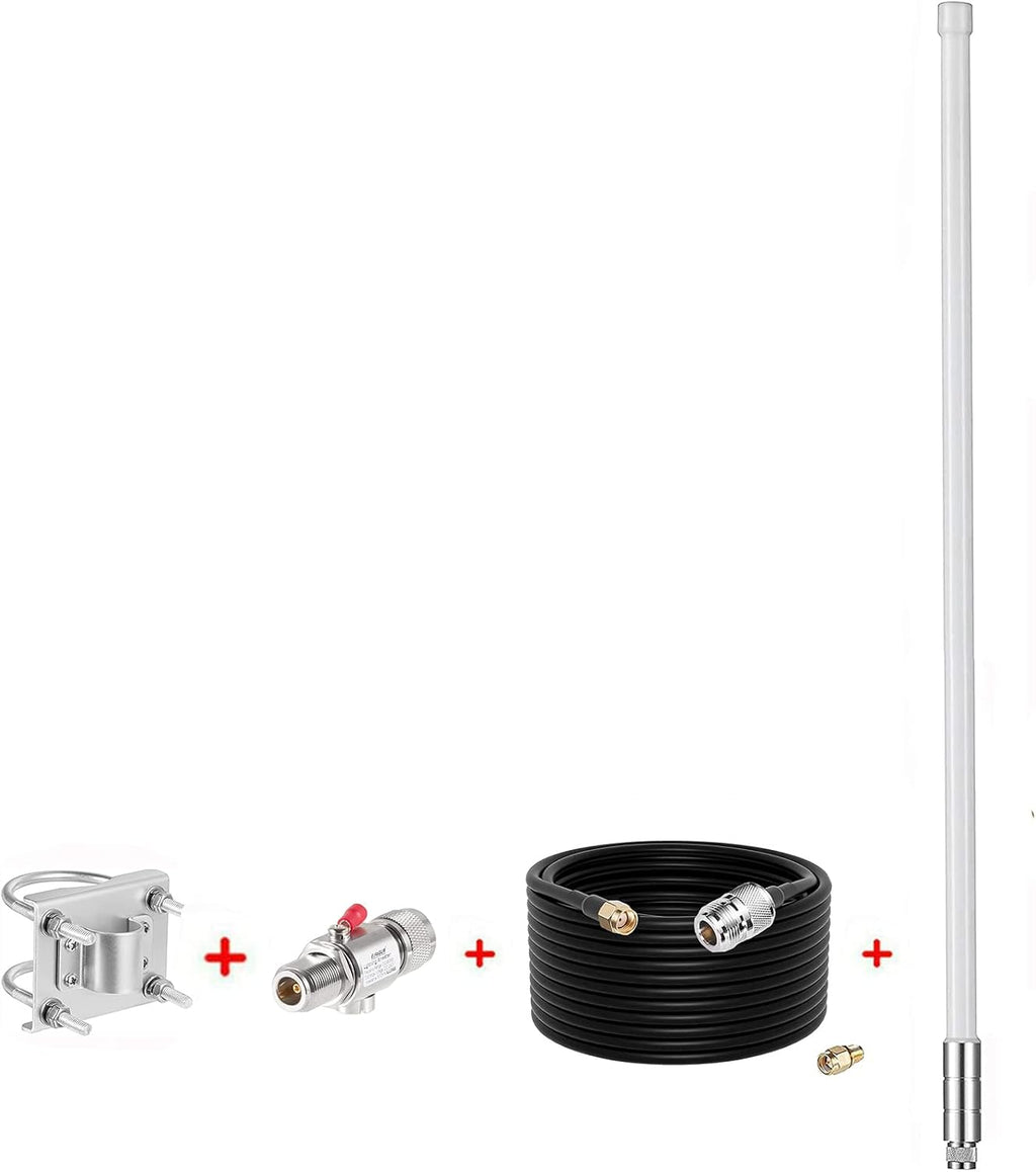 Waterproof 8dBi Omni-Directional LoRaWan 915MHz Antenna with 5M Cable, Pack of 2 W958