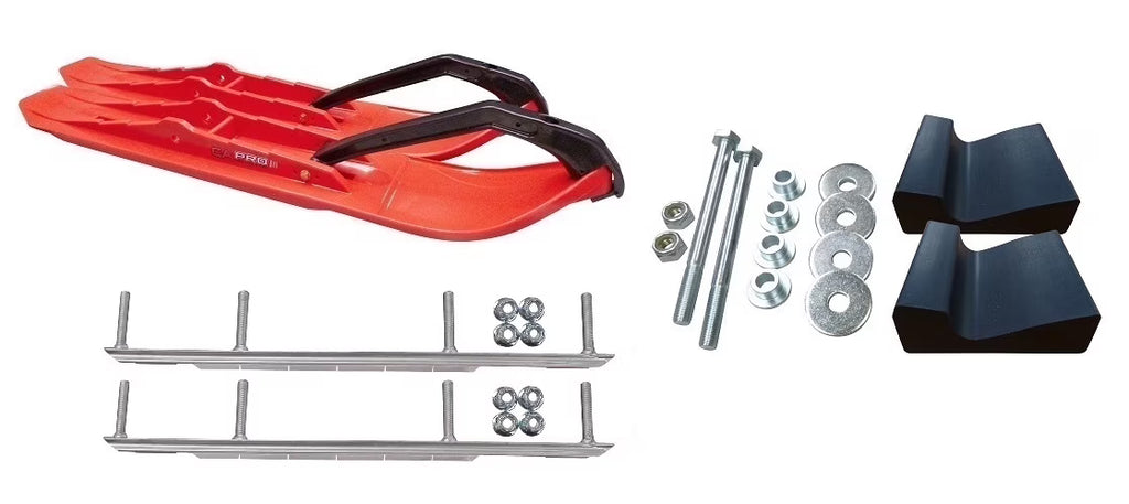 Red XCS Snowmobile Skis Complete Kit K753169