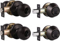 5 Pack Keyed Alike Entry Door Knob and Single Cylinder Deadbolt Lock Set in Oil Rubbed Bronze Finish A84064