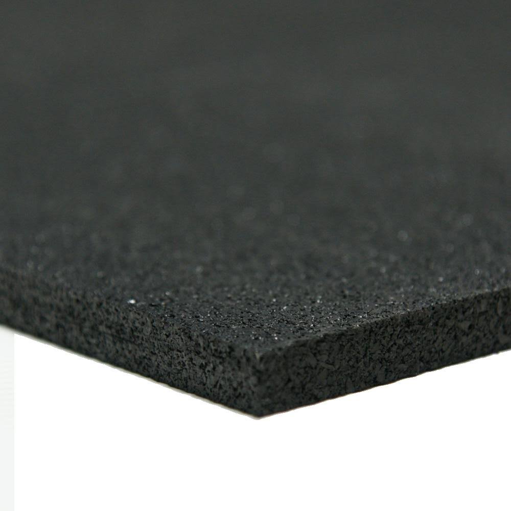 Black Rubber Garage Flooring Sheets and Rolls 3/8 in. T x 4 ft. W x 6 ft. L L71011