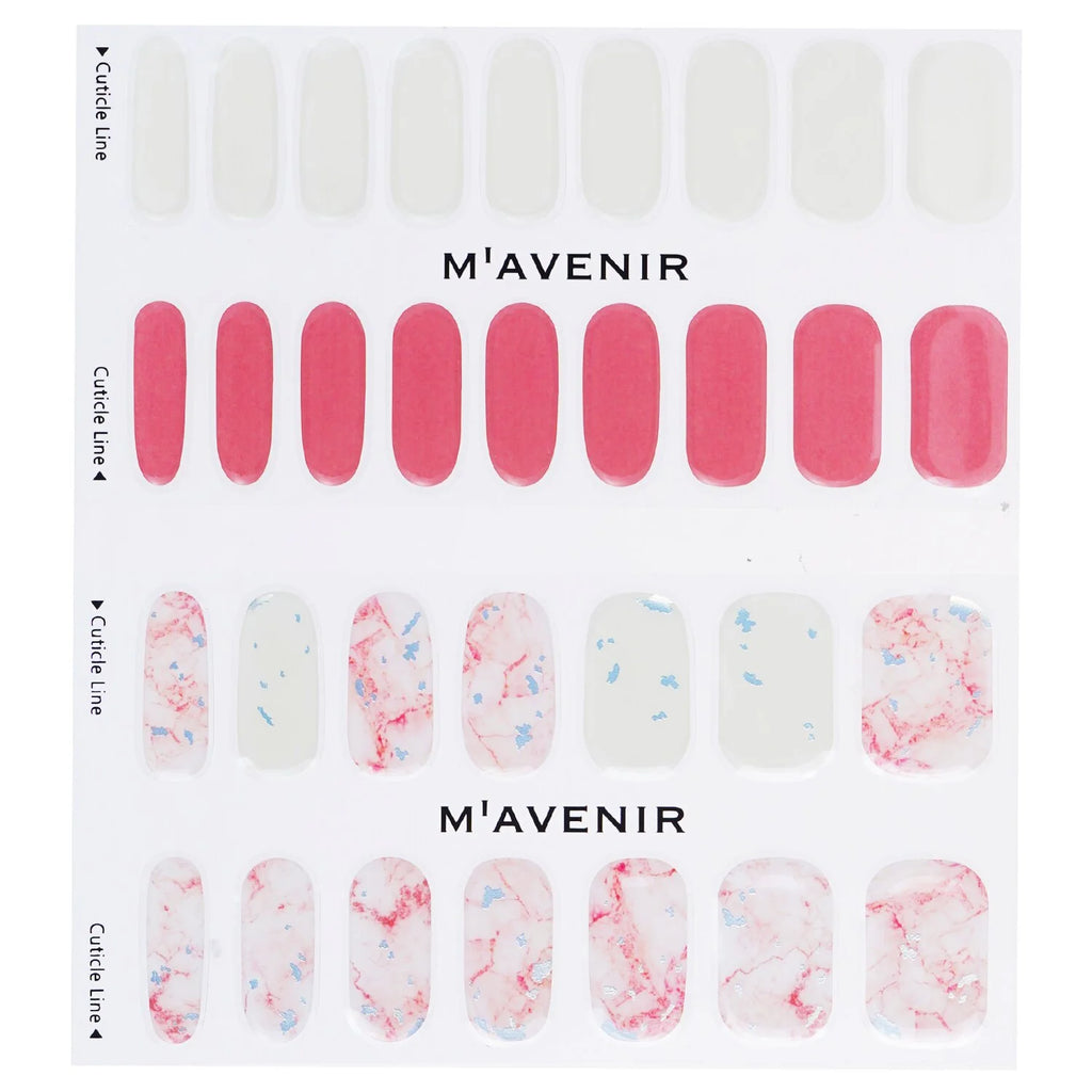 32pcs Pink Marble Nail Sticker C6948
