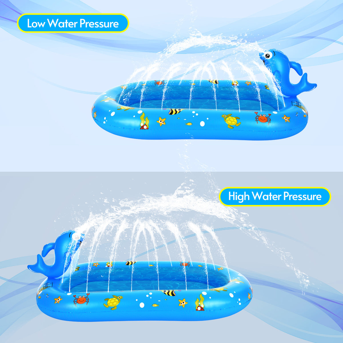 Inflatable Sprinkler Pool 170 * 101cm / 67 * 40in Kiddie Pool R3180
