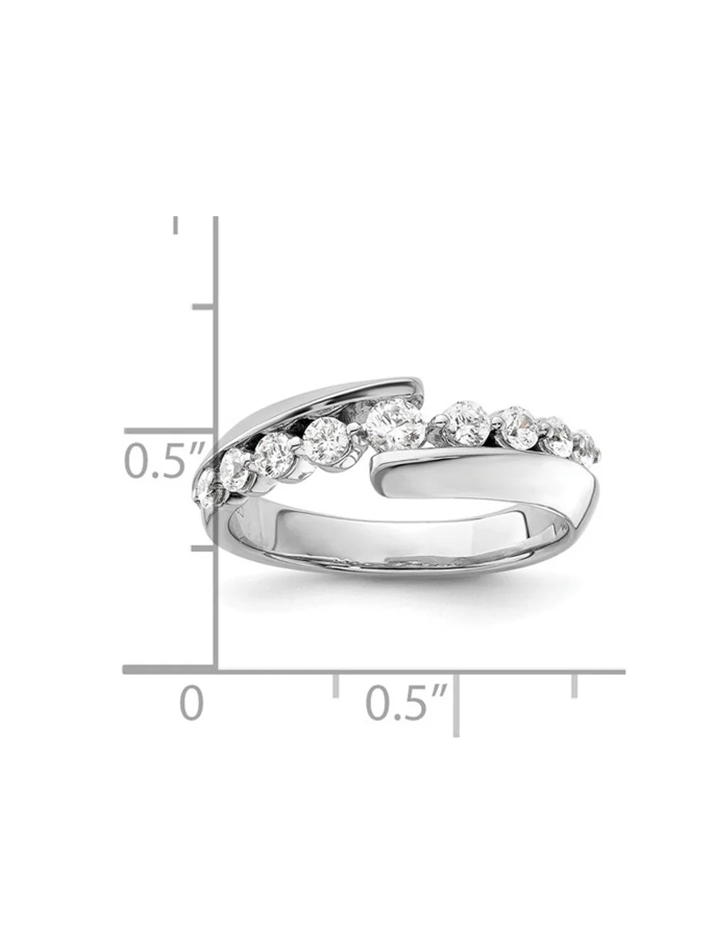 14K White Gold Lab-Grown Diamond Anniversary Band Ring M665132