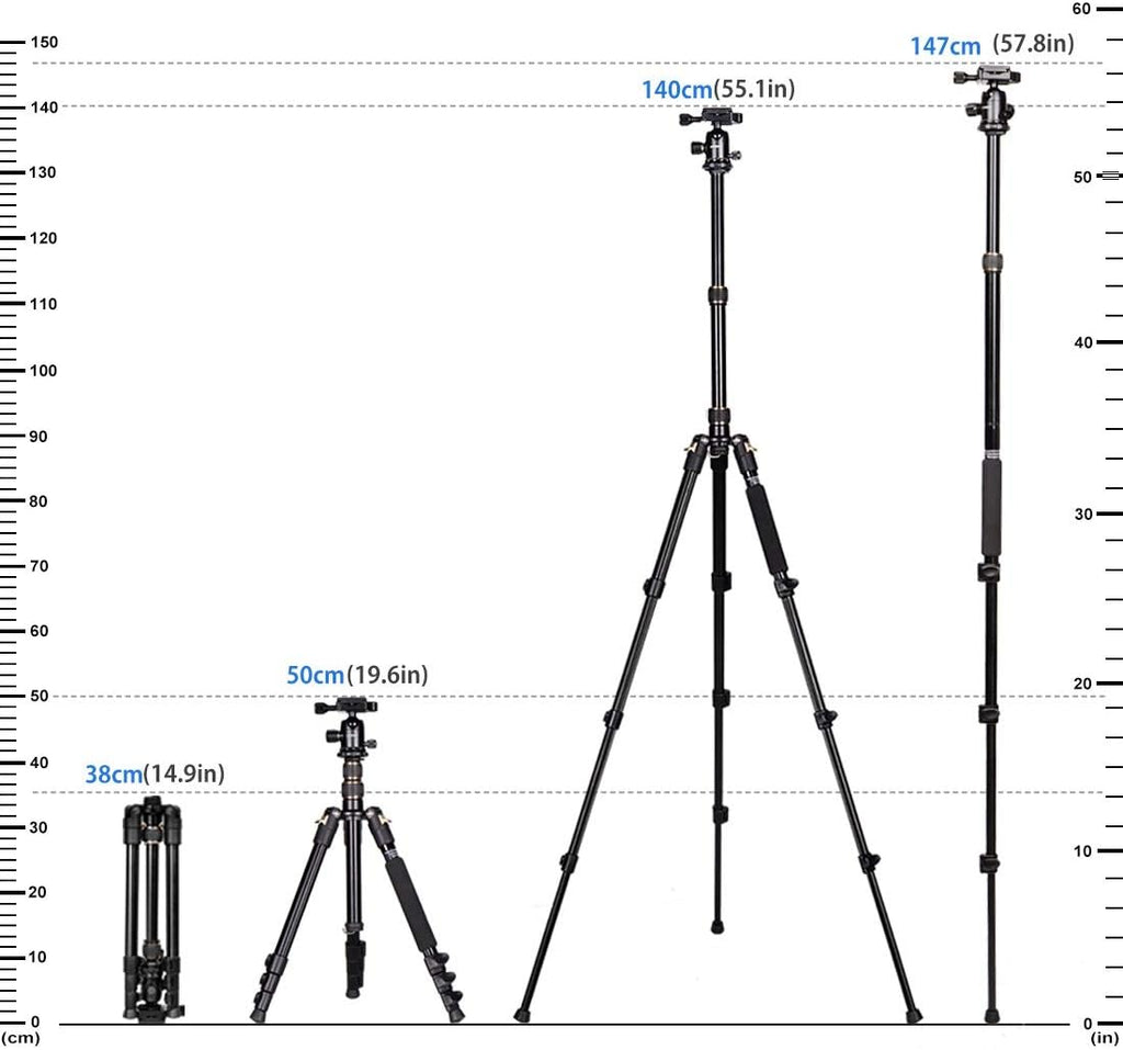 58" Aluminum Travel Tripod with Ball Head M366508