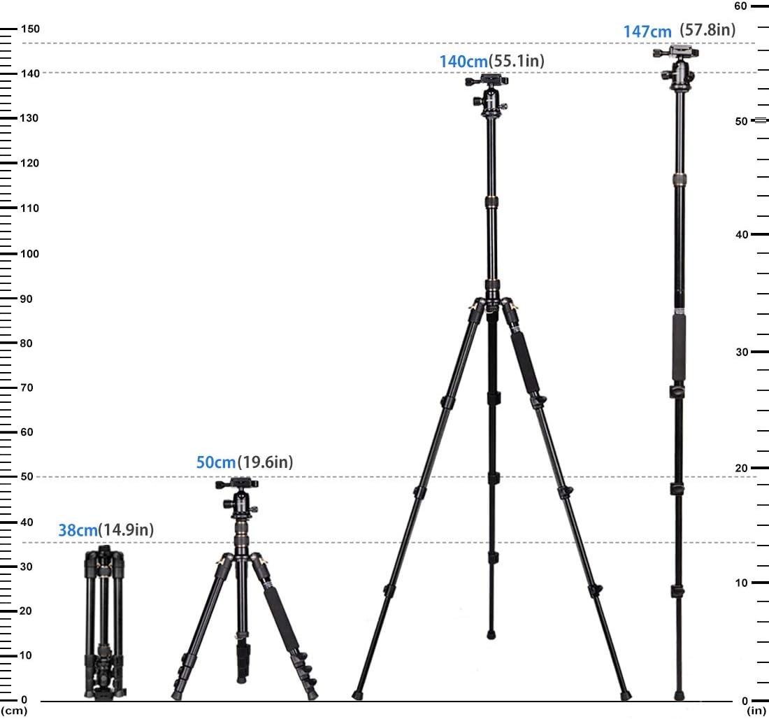 58" Aluminum Travel Tripod with Ball Head M366508