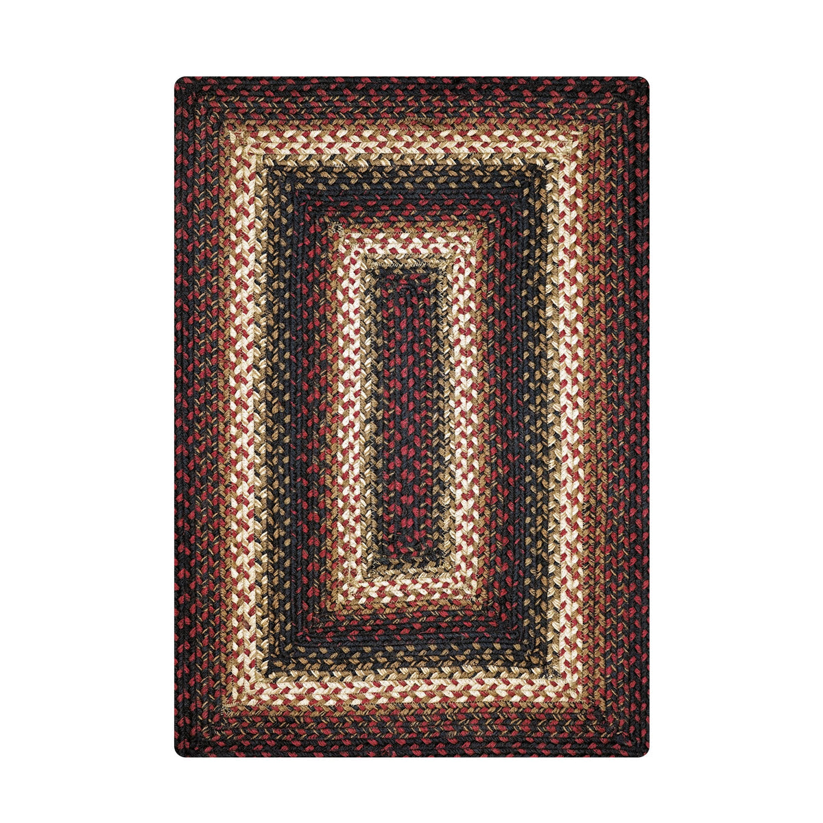 Jute Black 6x9' Braided Rug V3077