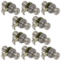 10 Pack Satin Nickel Privacy Door Knobs Handles V1959