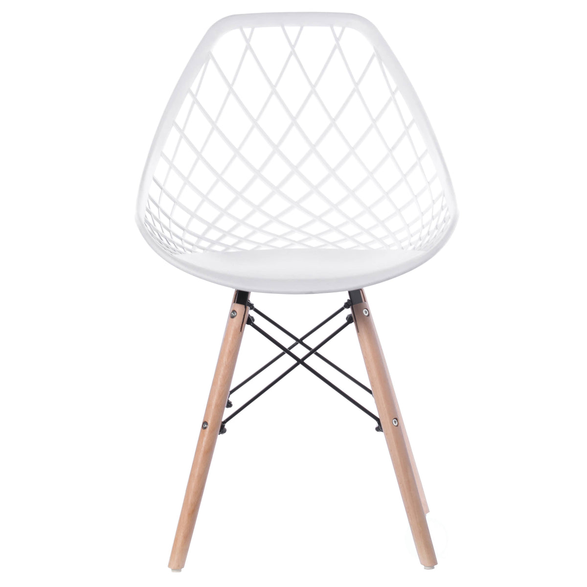Black Set of 4 Plastic Dining Chair U974