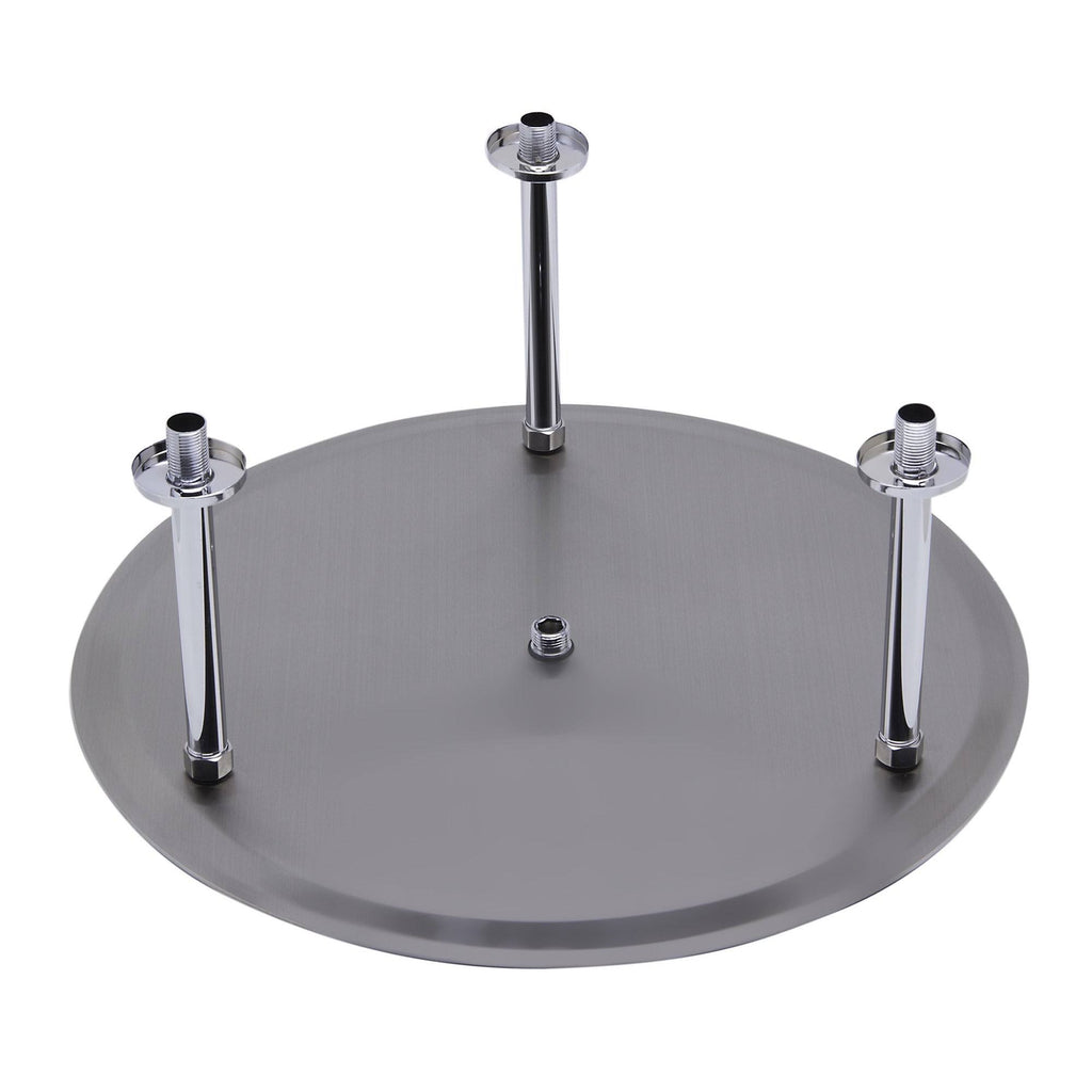 20x22 Round Brushed Solid Stainless Steel Rain Shower Head H44152
